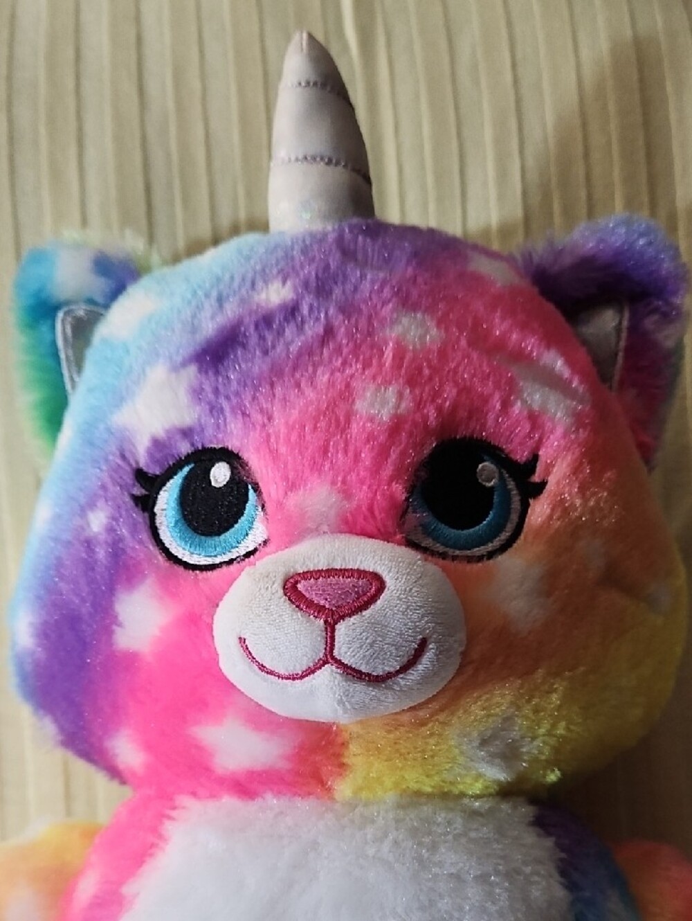Build-A-Bear Rainbow Unicorn Cat Plush - Pink, Blue, Purple, Yellow, Green - Picture 2 of 11